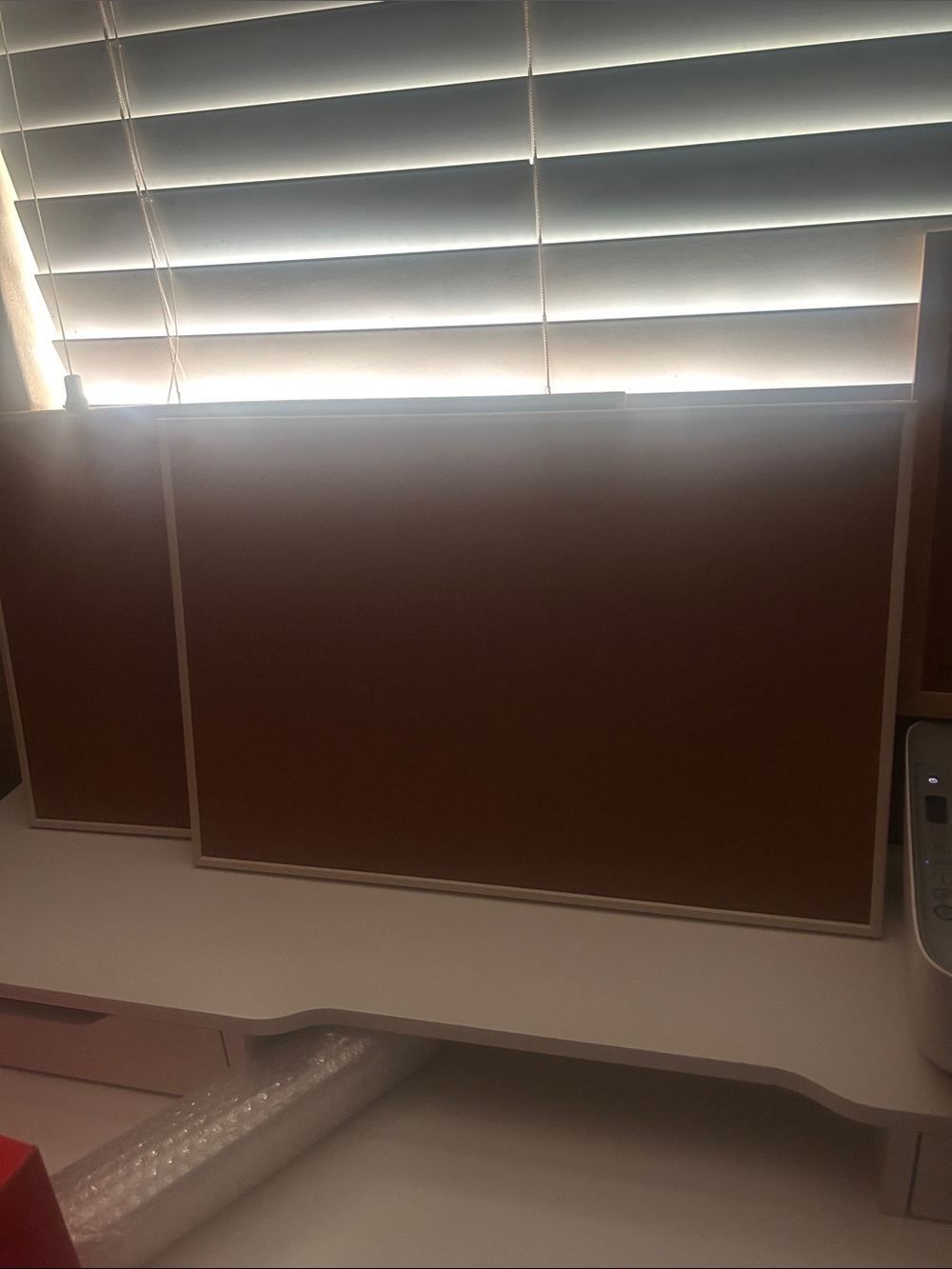 Wood Frame Cork Bulletin Board Set - Brown Cork - Picture 3 of 3